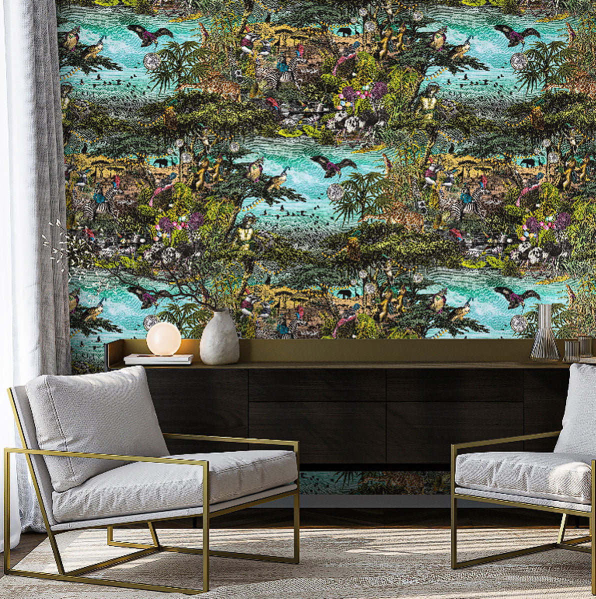 Brand McKenzie Club Safari Wallpaper - Tropical Garden