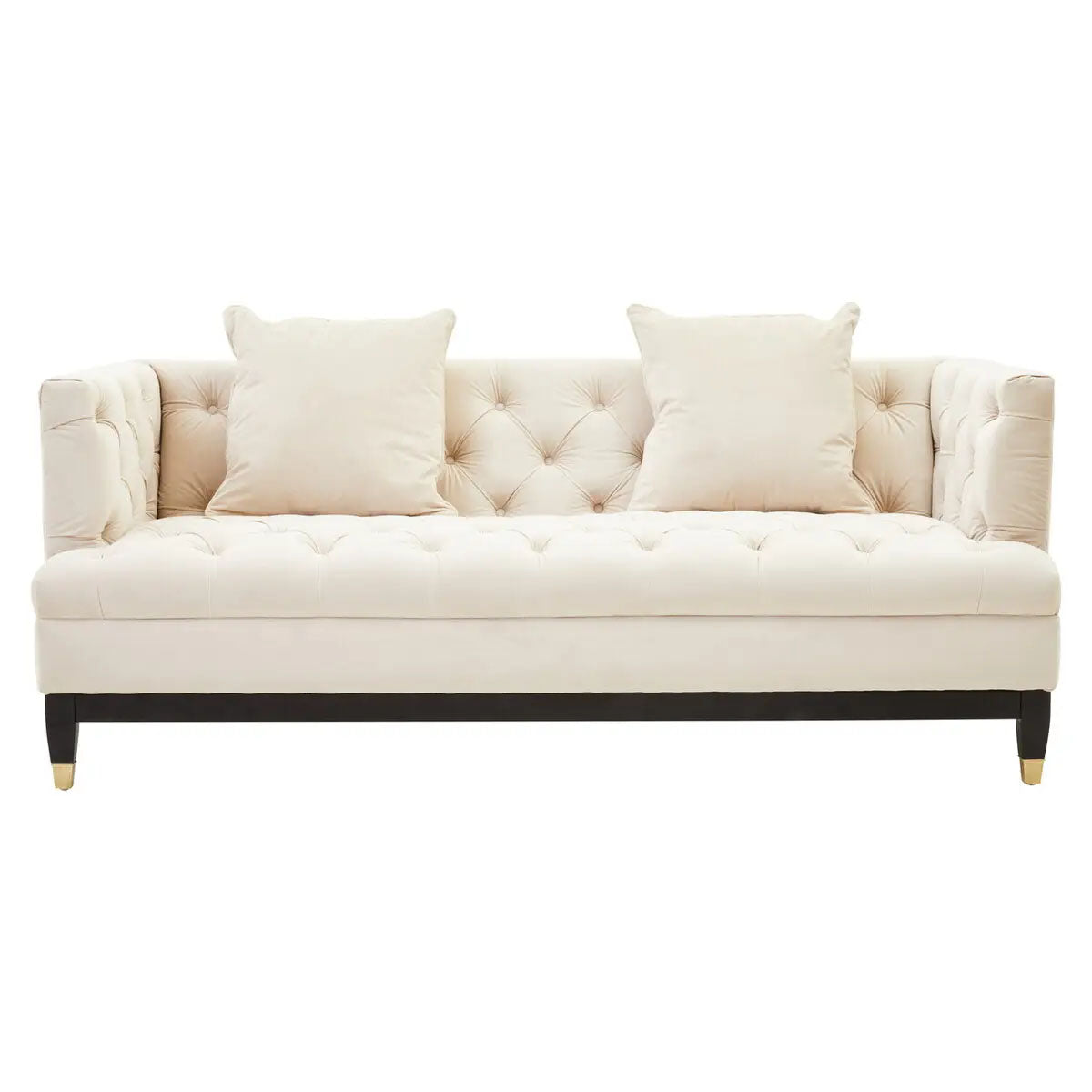 Beaumonde Home Sefira 2 Seat Ivory Fabric Sofa