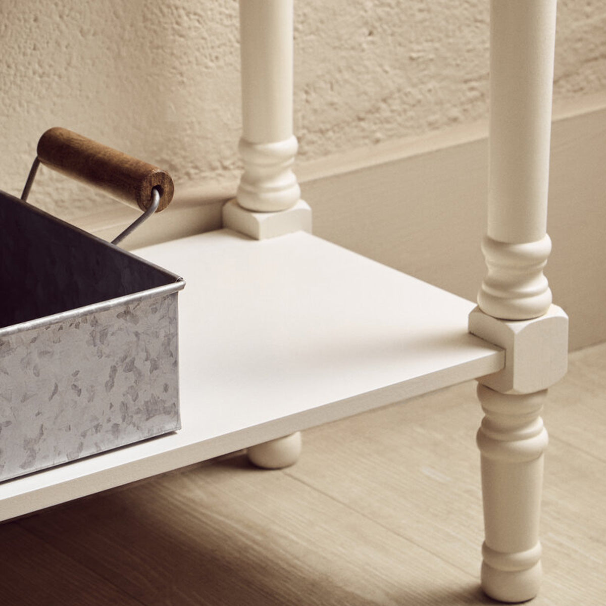Beaumonde Home Heritage 2 Drawers Pearl White Console Table