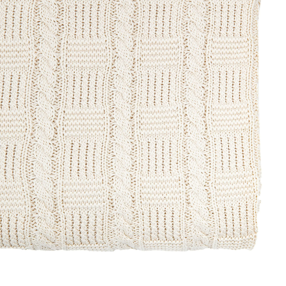 Gallery Direct Cotton Cable Throw Cream