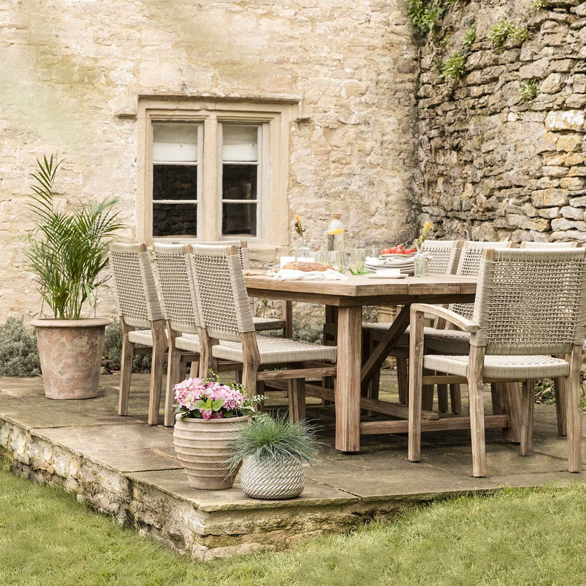 Garden Trading Chilford Solid Wood Table & Dining Chair Set Large