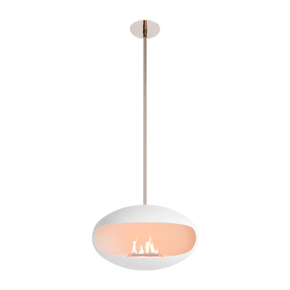 Cocoon Fires Aeris  - White with a Steel Pole