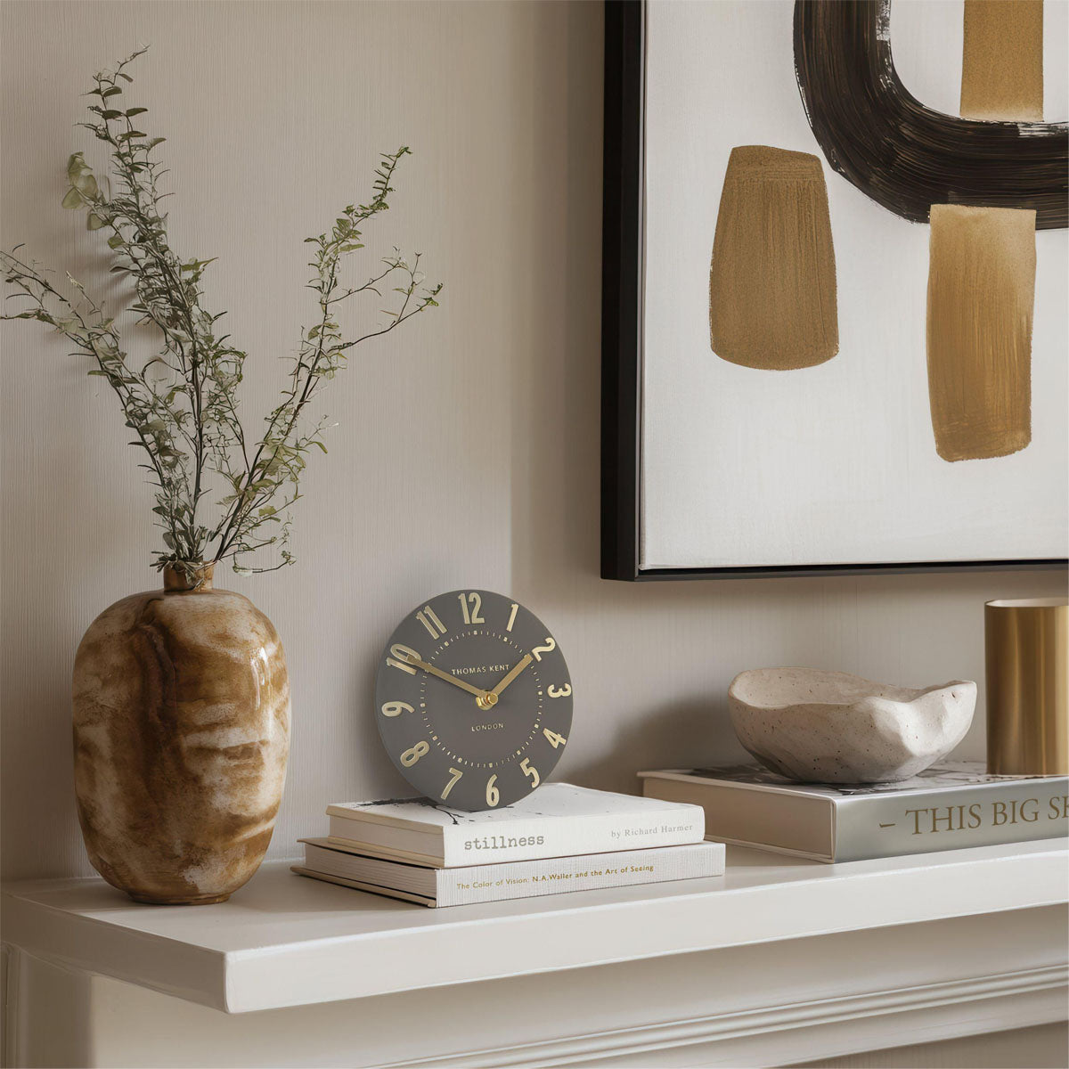 Thomas Kent 15cm Mulberry Mantel Clock Espresso