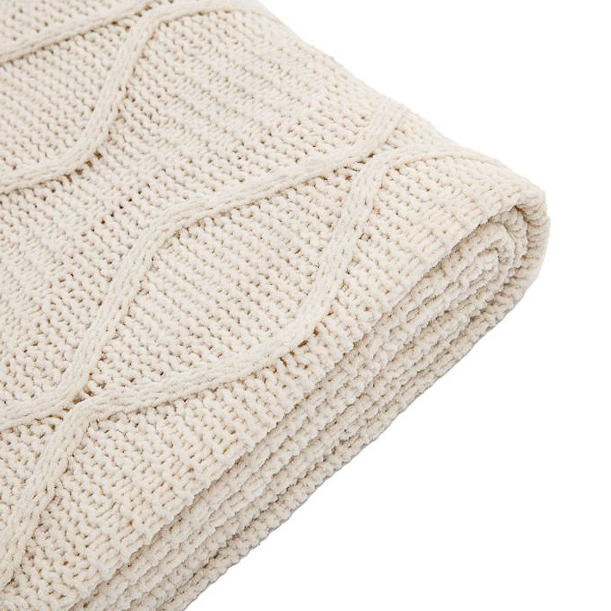 Gallery Direct Chenille Cable Throw