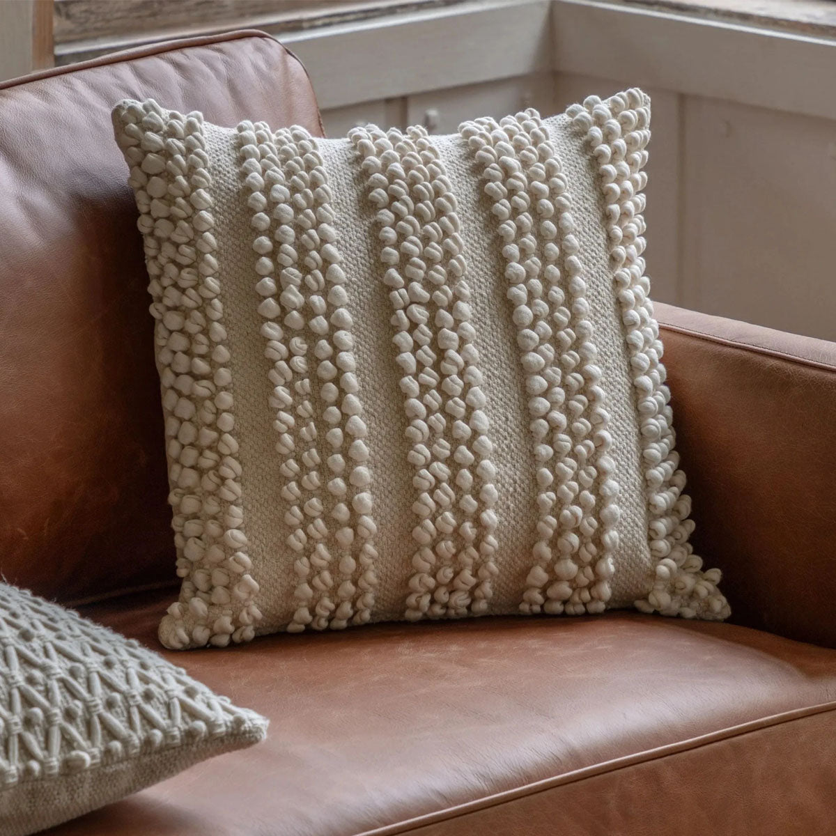 Gallery Direct Henton Textured Cushion Cream