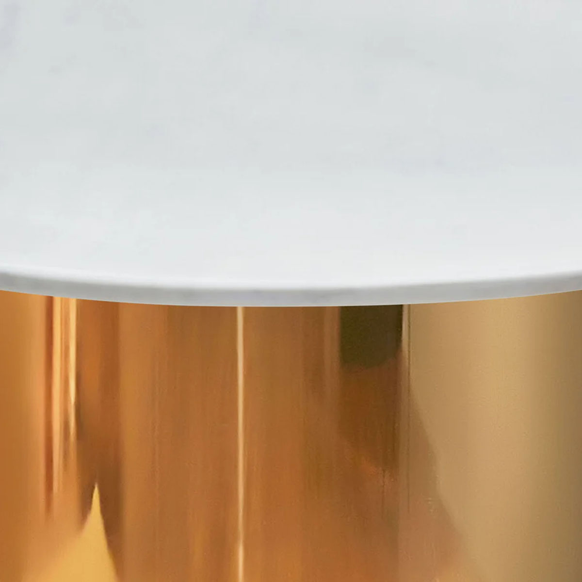 Jonathan Adler Alphaville Dining Table - 44" - Brass/White Marble
