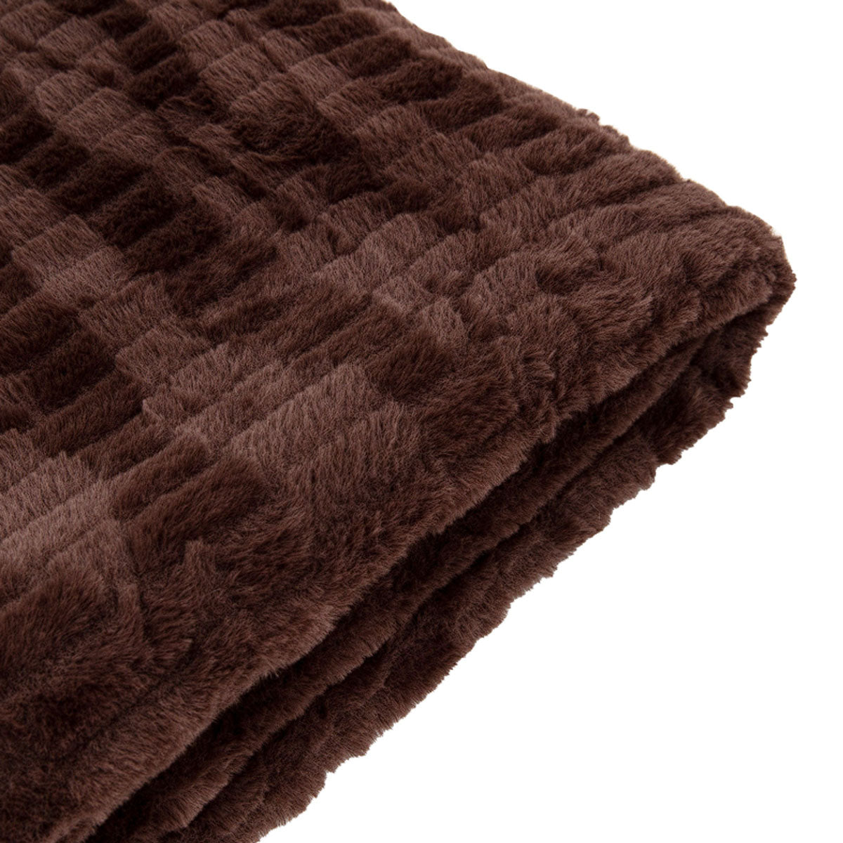 Gallery Direct Textured Rabbit Faux Fur Throw