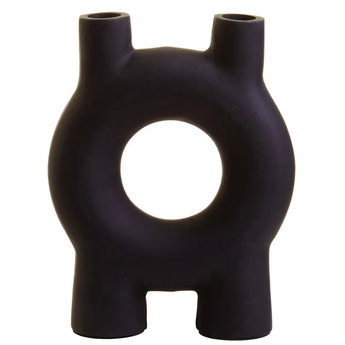 Beaumonde Home Hapax Small Black Candle Holder