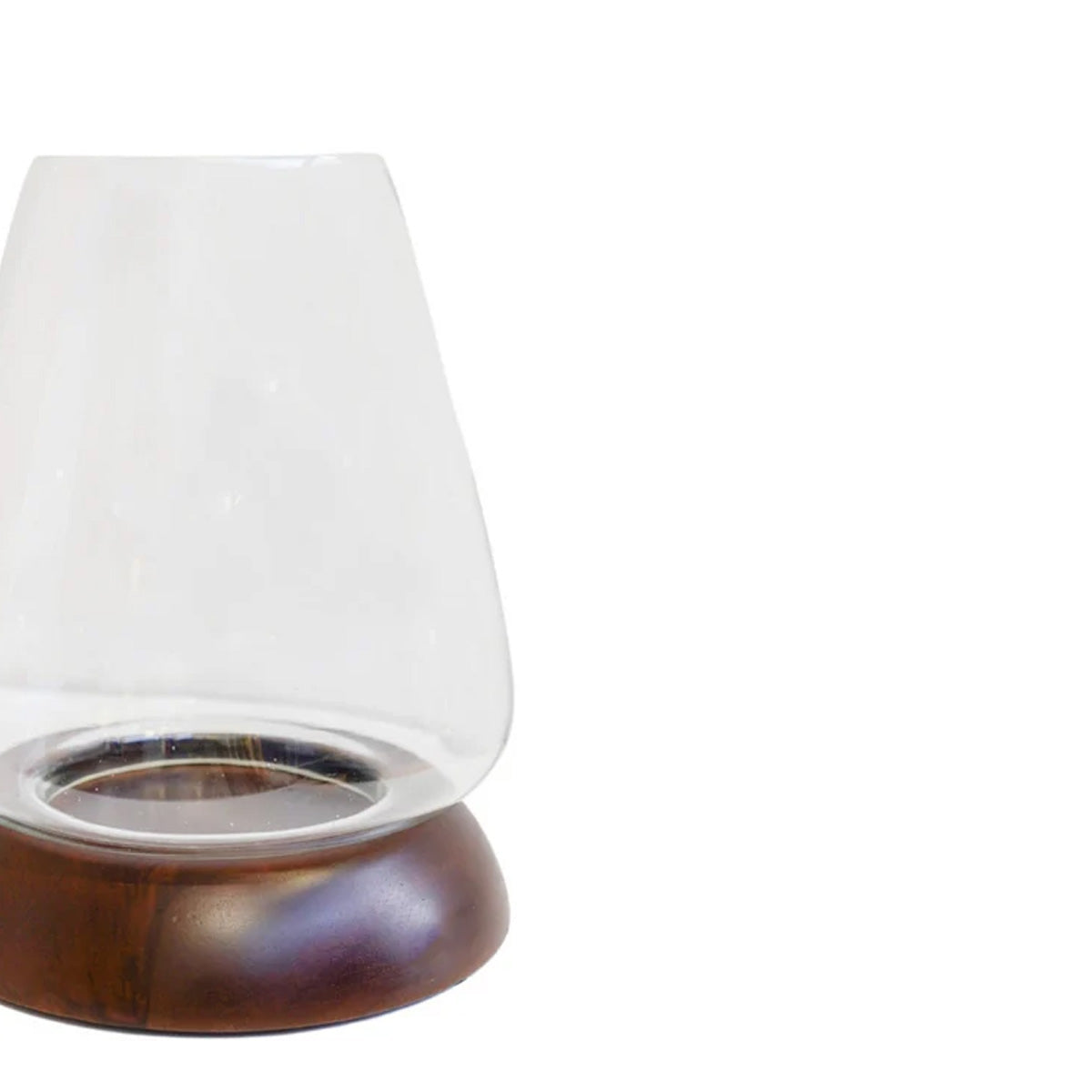 Ivyline Harvey Walnut Tapered Dome Lantern