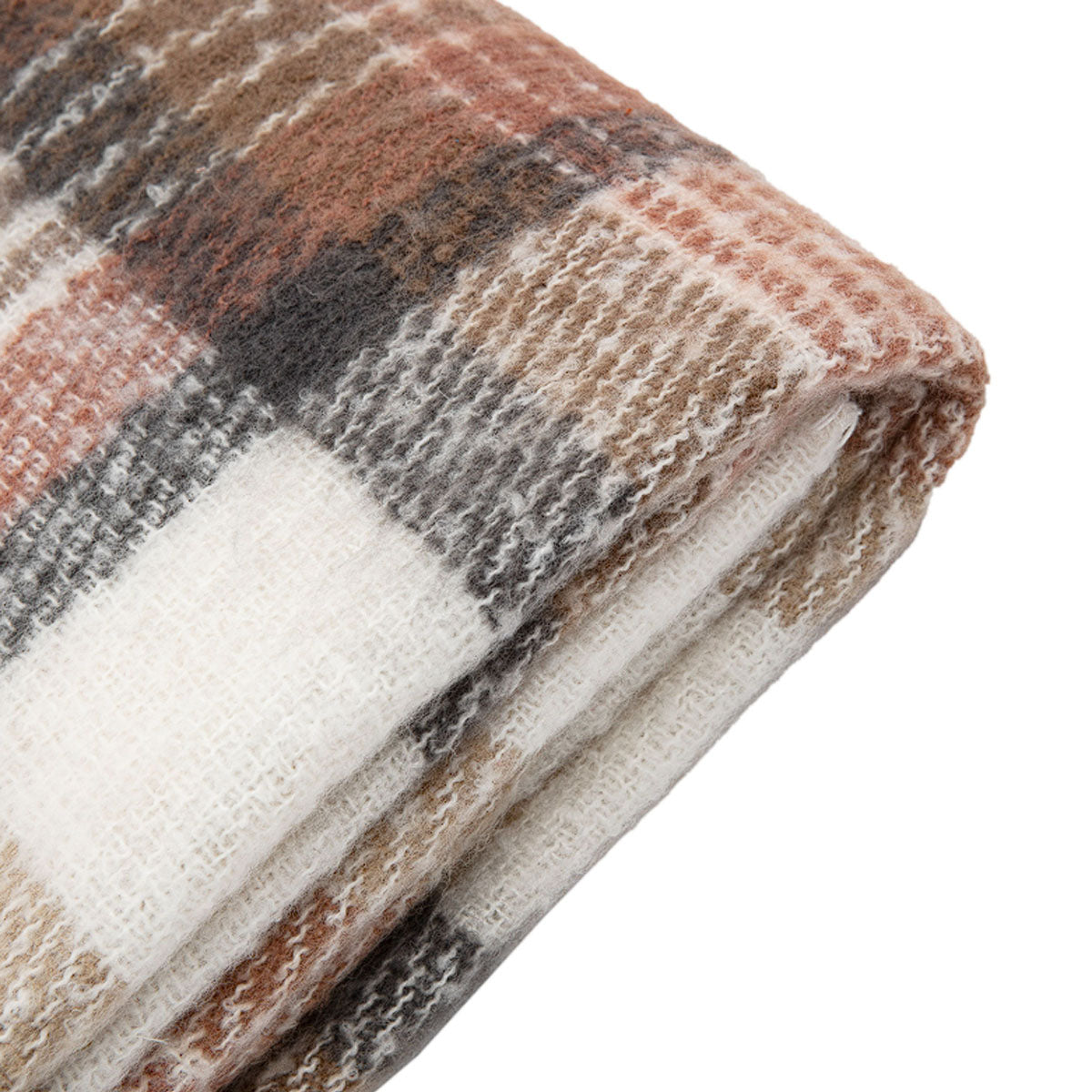 Gallery Direct Check Faux Mohair Throw
