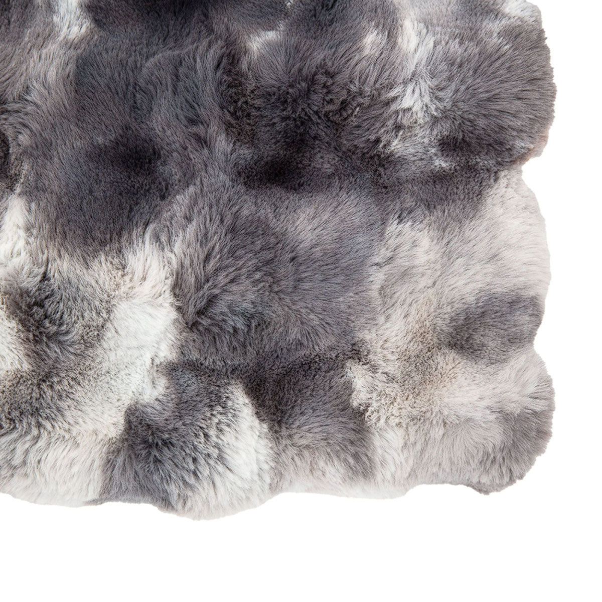 Gallery Direct Marshmallow Marble Rabbit Faux Fur Throw