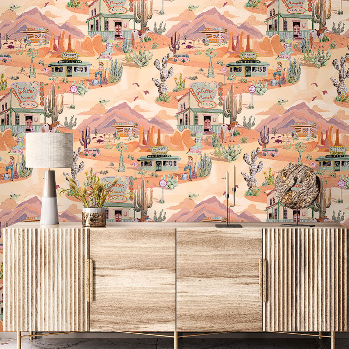 Brand McKenzie The Glitter Ranch Wallpaper - Desert Tan