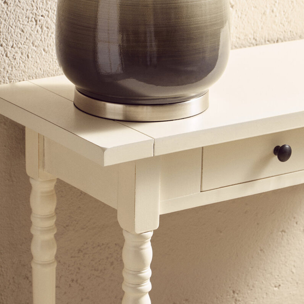 Beaumonde Home Heritage 2 Drawers White Console Table
