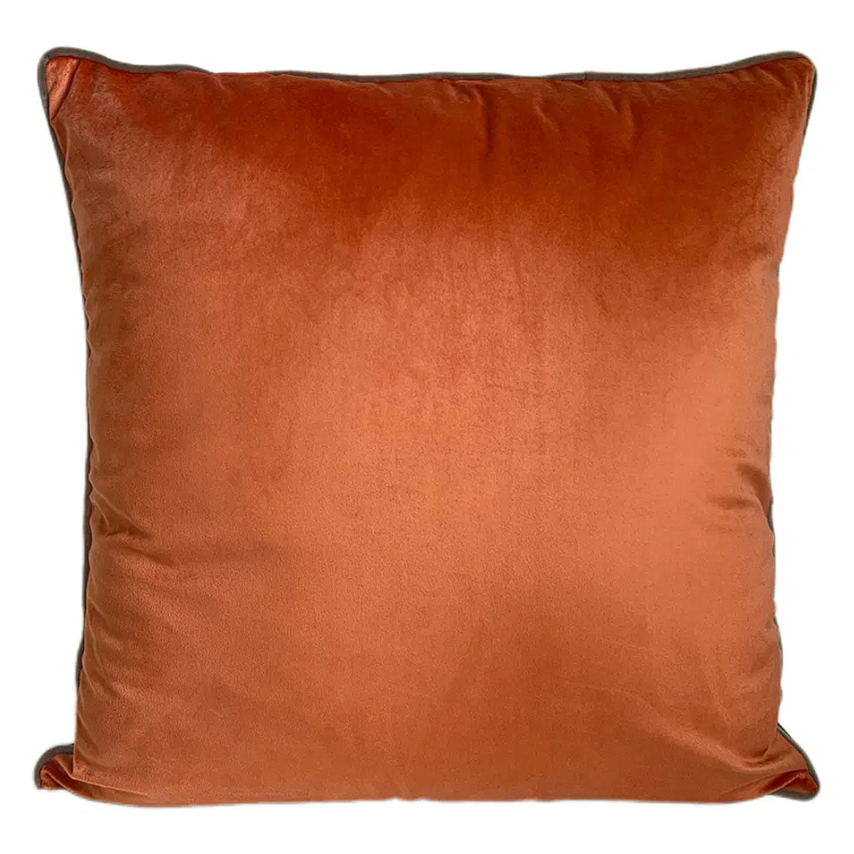 Malini Paul Moneypenny LargeTwofaced Orange/Choc Cushion