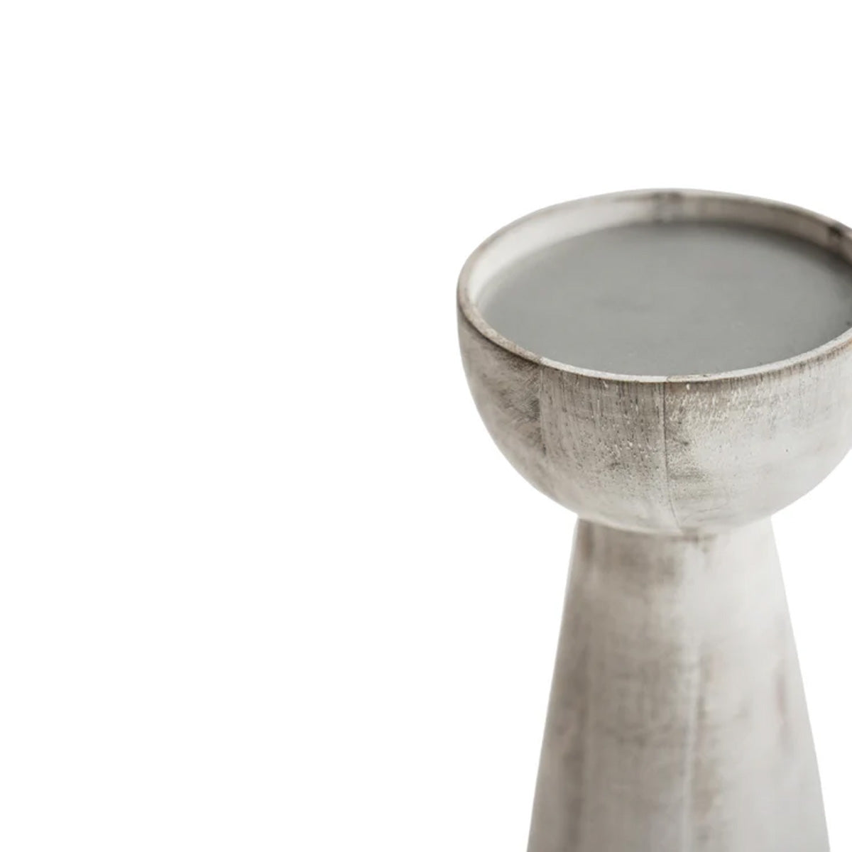 Ivyline Padstow White Wash Wooden Candle Holders 2 Pack