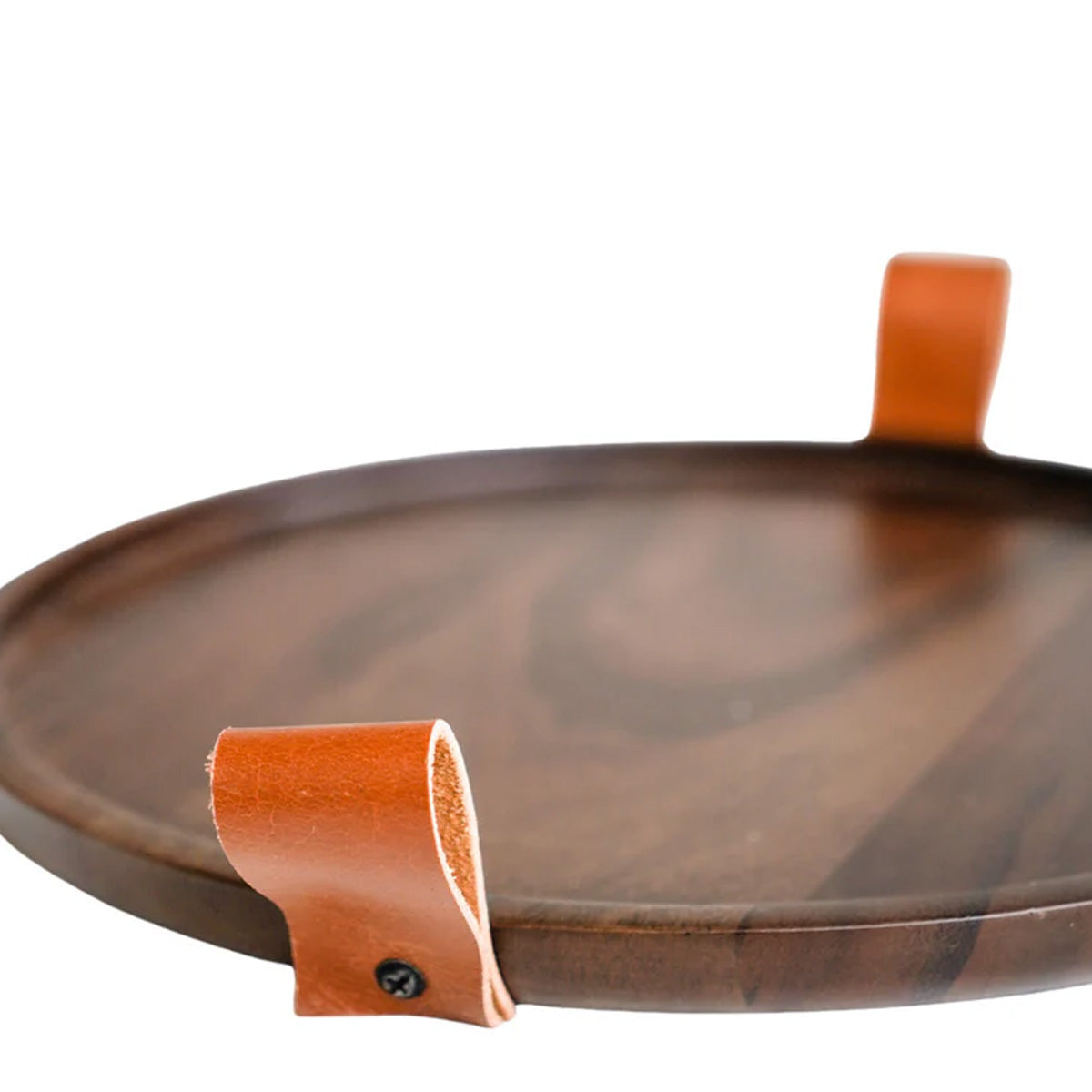 Ivyline Harvey Walnut Wooden Candle Plate