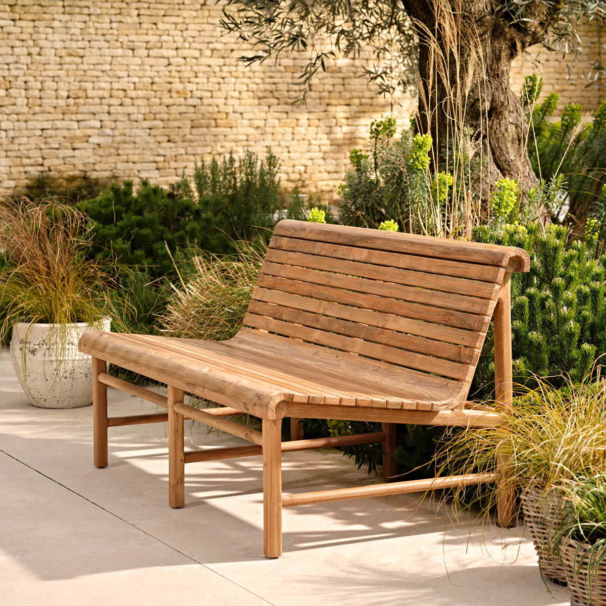 Garden Trading Station Bench Double Natural