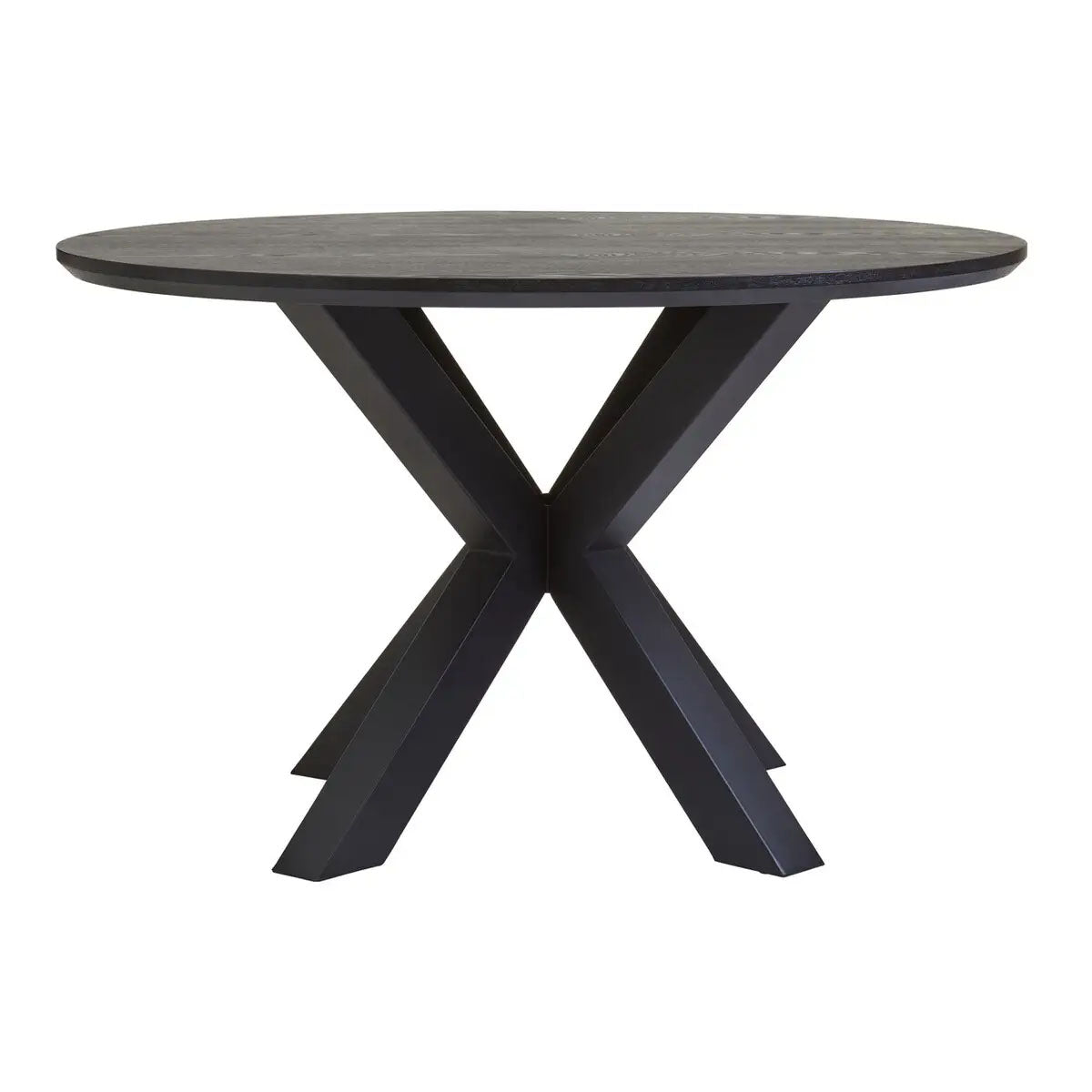 Beaumonde Home Salford Dining Table With Black Metal Legs
