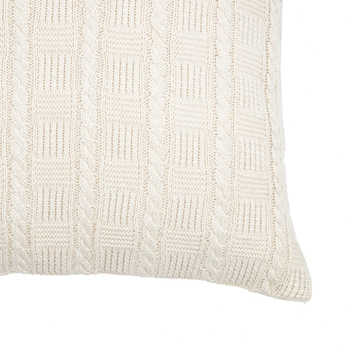 Gallery Direct Cotton Cable Cushion Cream