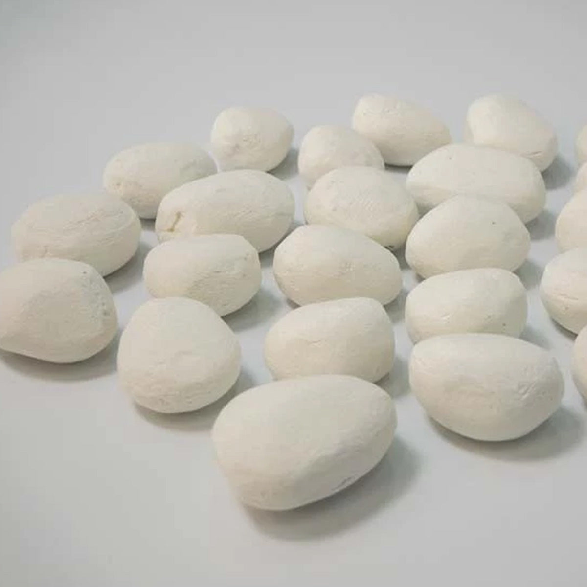 ScandiFlames Ceramics Pebbles White - 24 Pieces