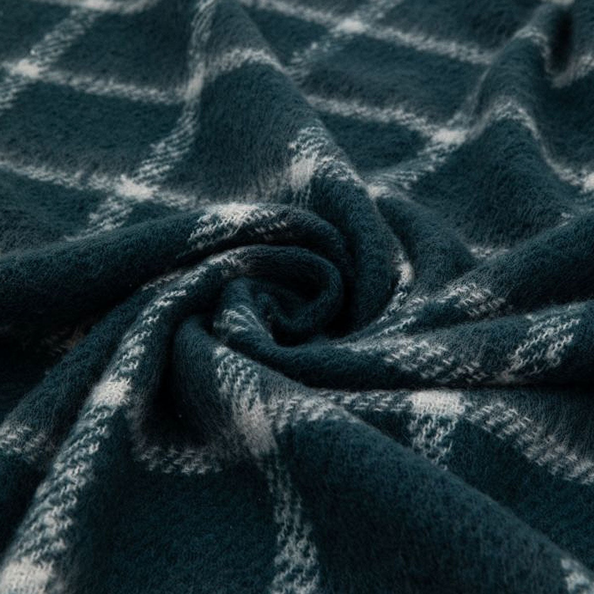 Gallery Direct Poly Faux Mohair Check Throw