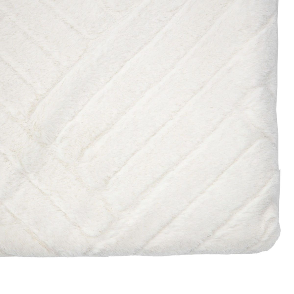 Gallery Direct Block Rabbit Faux Fur Throw