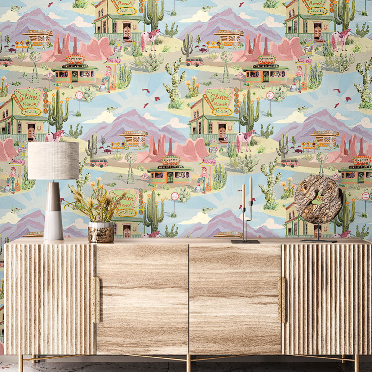 Brand McKenzie The Glitter Ranch Wallpaper - Summer