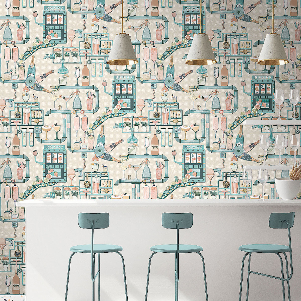 Brand McKenzie Liquid Lab Wallpaper - Summer Breeze