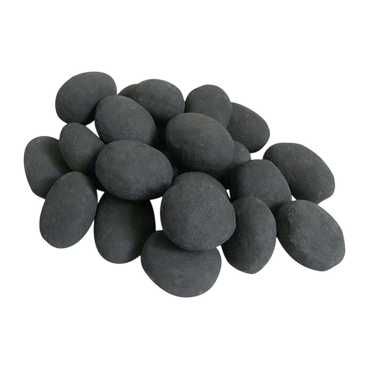ScandiFlames Ceramics Pebbles Black - 24 Pieces