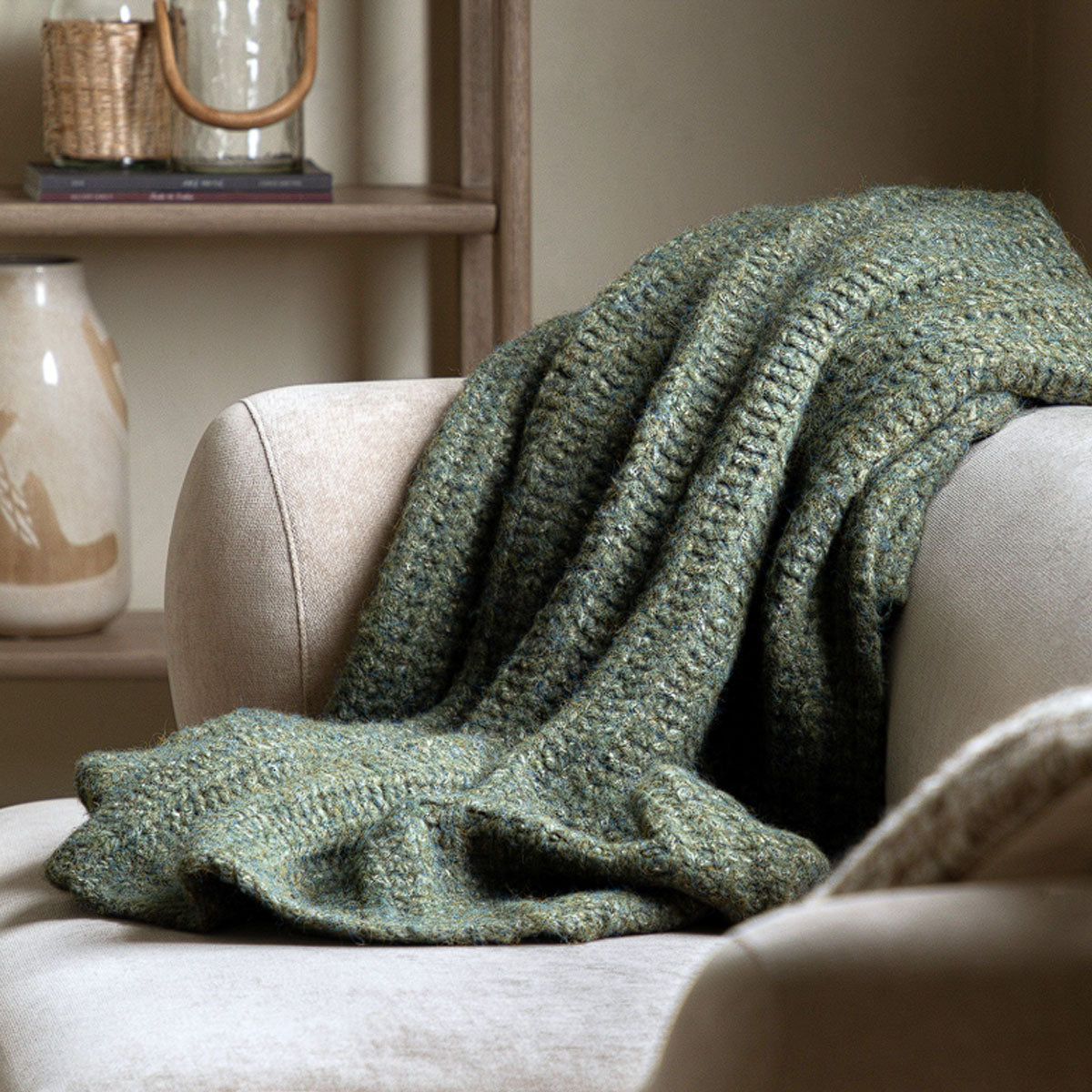 Gallery Direct Luxury Melange Knit Throw