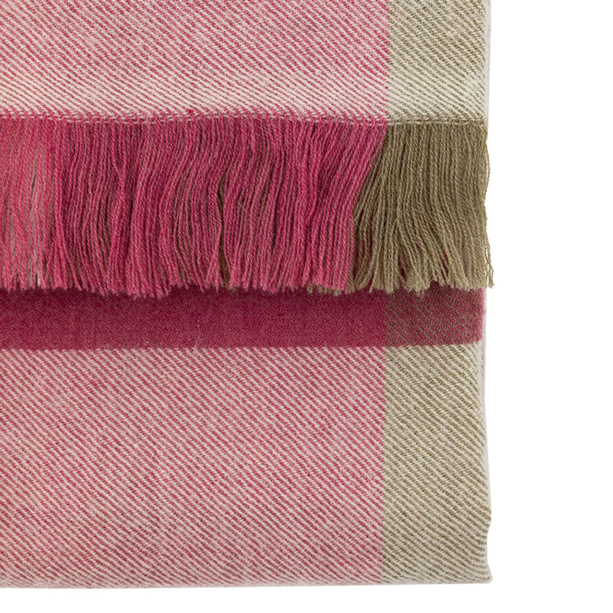 Gallery Direct Dursley Check Throw Cranberry and Olive