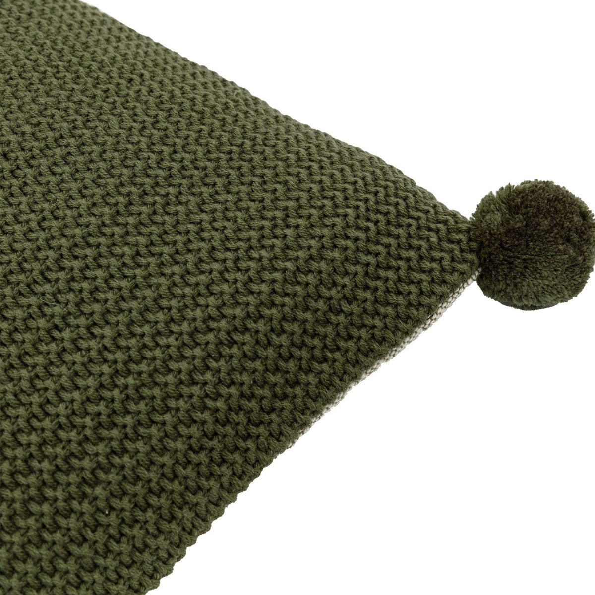 Gallery Direct Moss Stitch PomPom Cushion