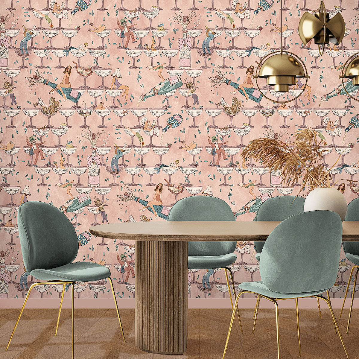 Brand McKenzie The Grand Pour Wallpaper - Vintage Petal