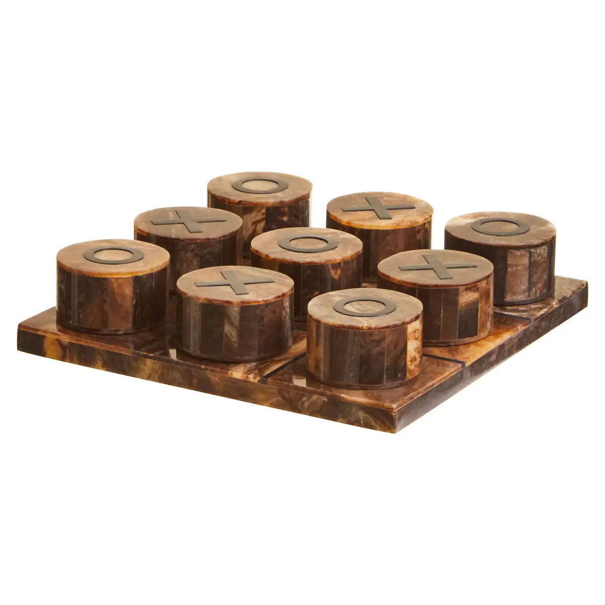 Beaumonde Home Churchill Games Brown and Black Finish Noughts And Crosses