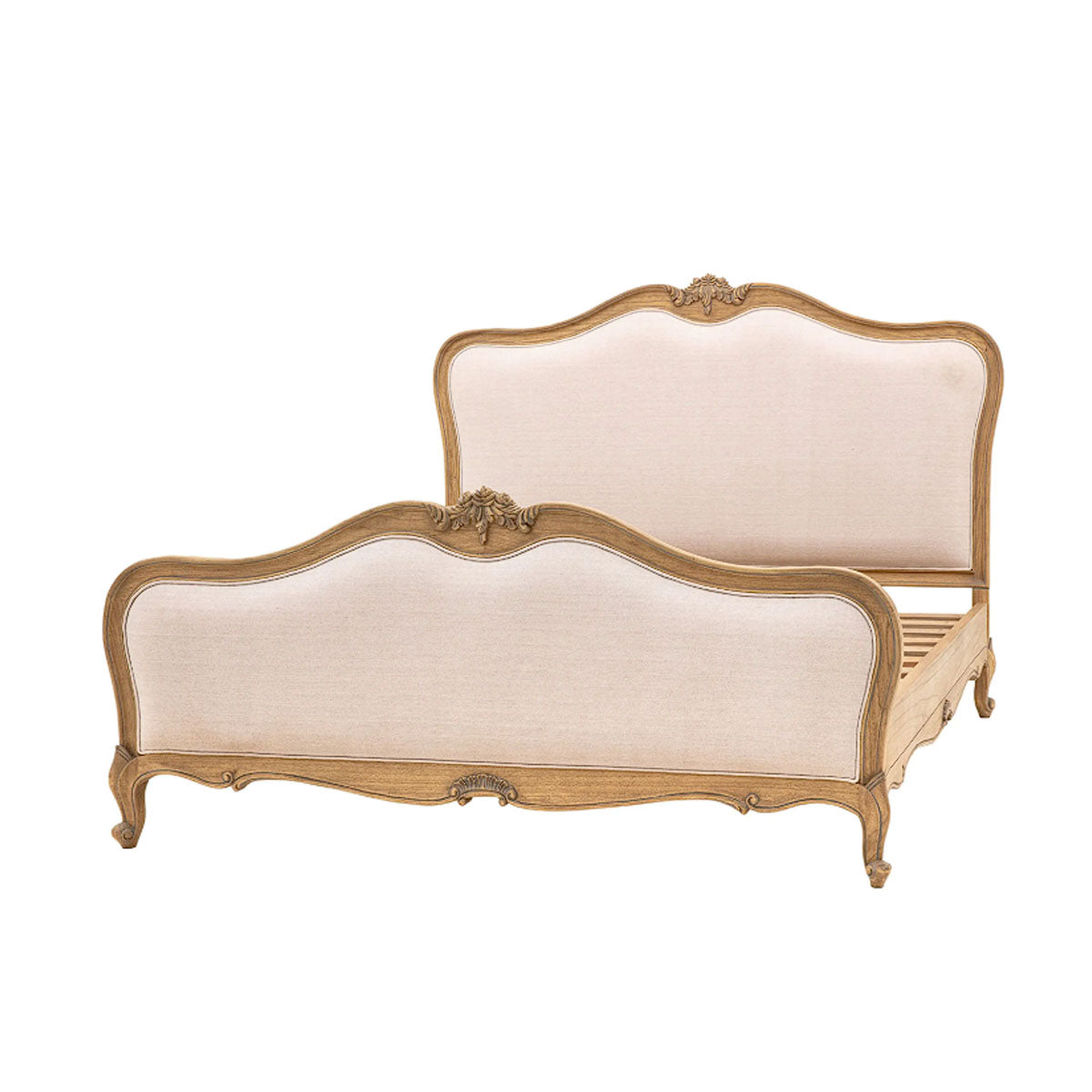 Gallery Direct Chic Linen Upholstered Bed Weathered