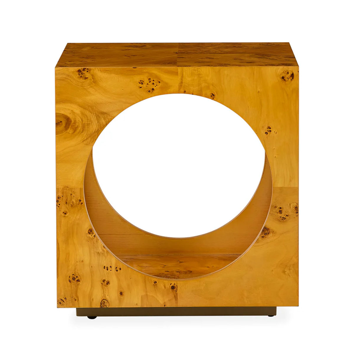 Jonathan Adler Bond Cube Accent Table - Burled Mappa