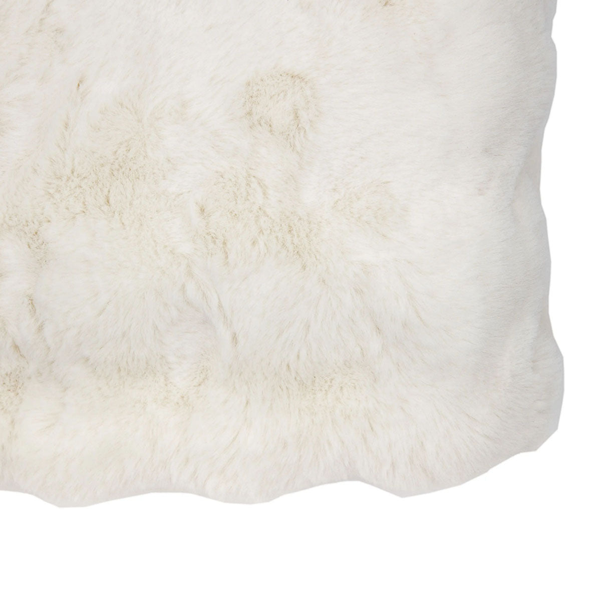 Gallery Direct Marshmallow Rabbit Faux Fur Throw Cream