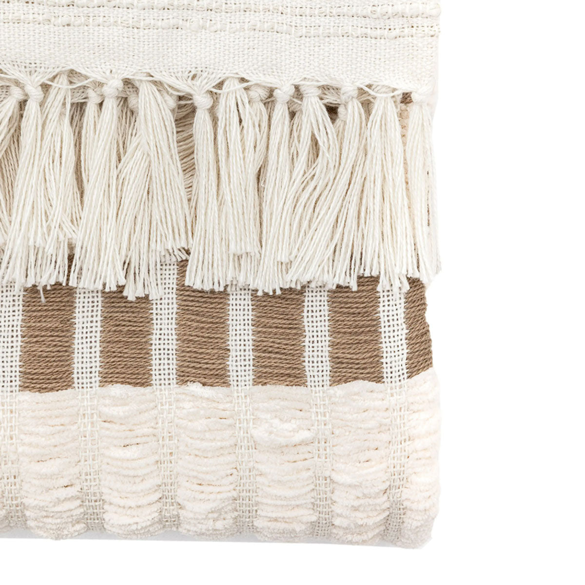 Gallery Direct Longshaw Woven Throw Natural