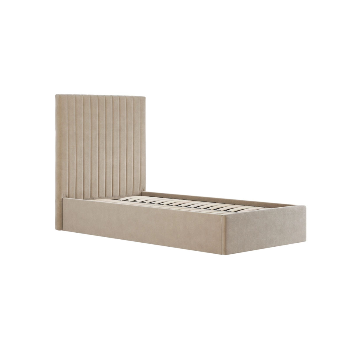 HO+ME Berlin Tall Ottoman Single Bed In Beige