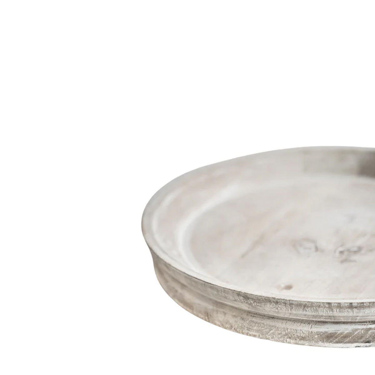 Ivyline Padstow White Wash Wooden Candle Tray
