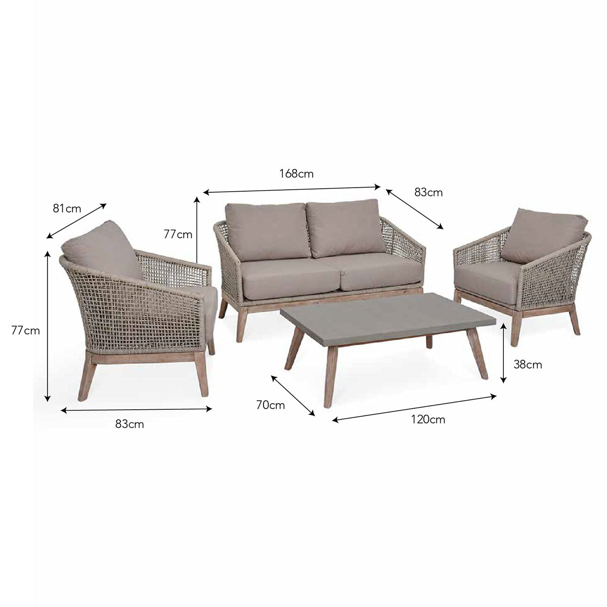 Garden Trading Lynton 2 Seater Sofa Set
