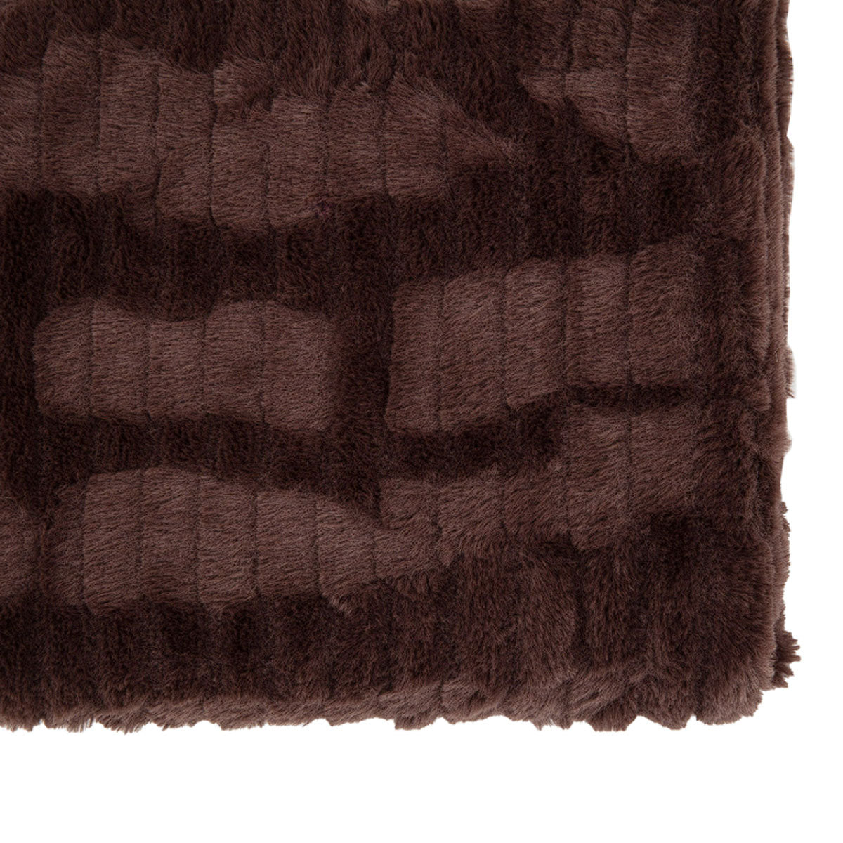 Gallery Direct Textured Rabbit Faux Fur Throw
