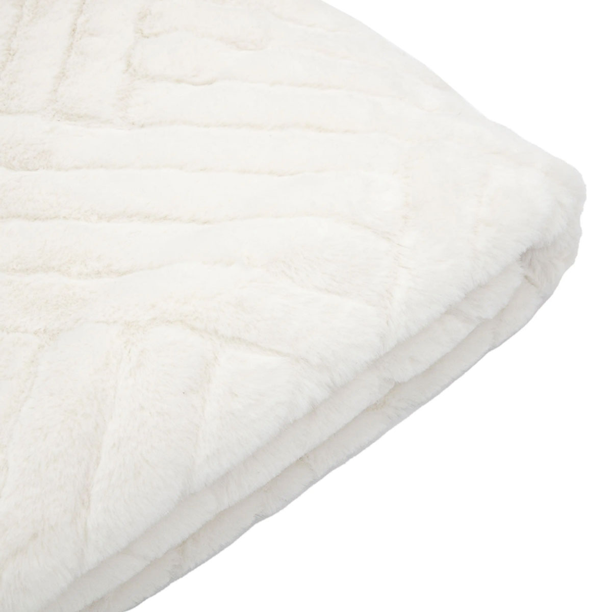 Gallery Direct Block Rabbit Faux Fur Throw