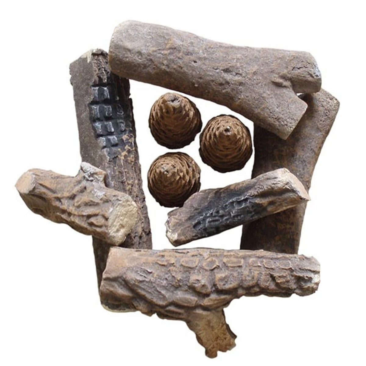 ScandiFlames Ceramics Wood 9 pcs.