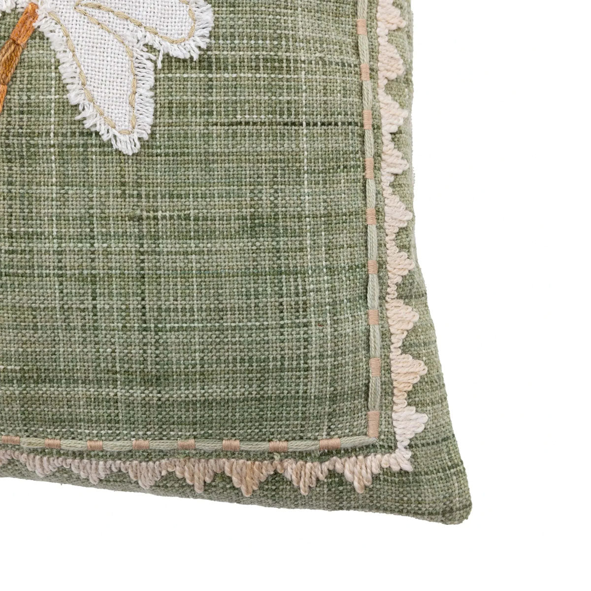 Gallery Direct Nohea Embroidered Palm Tree Cushion Sage
