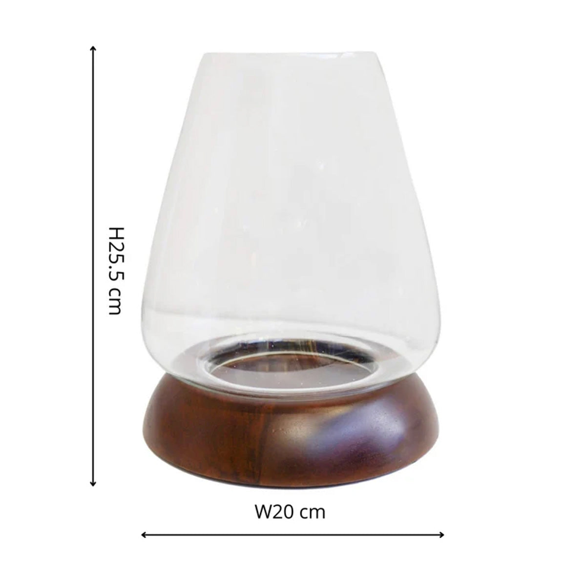 Ivyline Harvey Walnut Tapered Dome Lantern