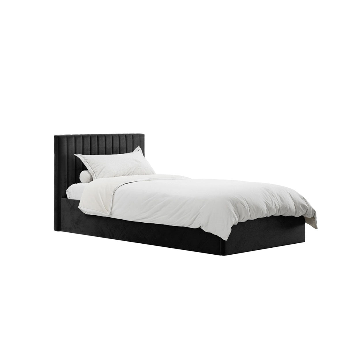 HO+ME Berlin Ottoman Single Bed In Black