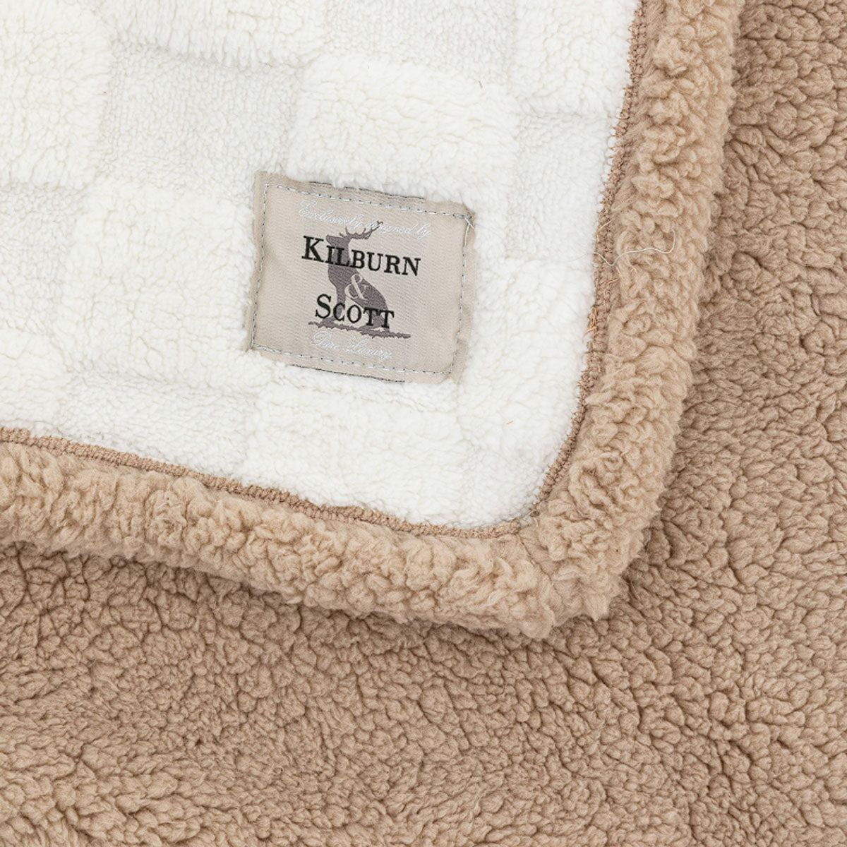 Gallery Direct Oakley Checked Sherpa Throw
