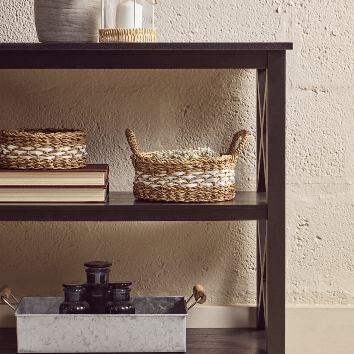 Beaumonde Home Heritage Three Shelf Black Bookcase