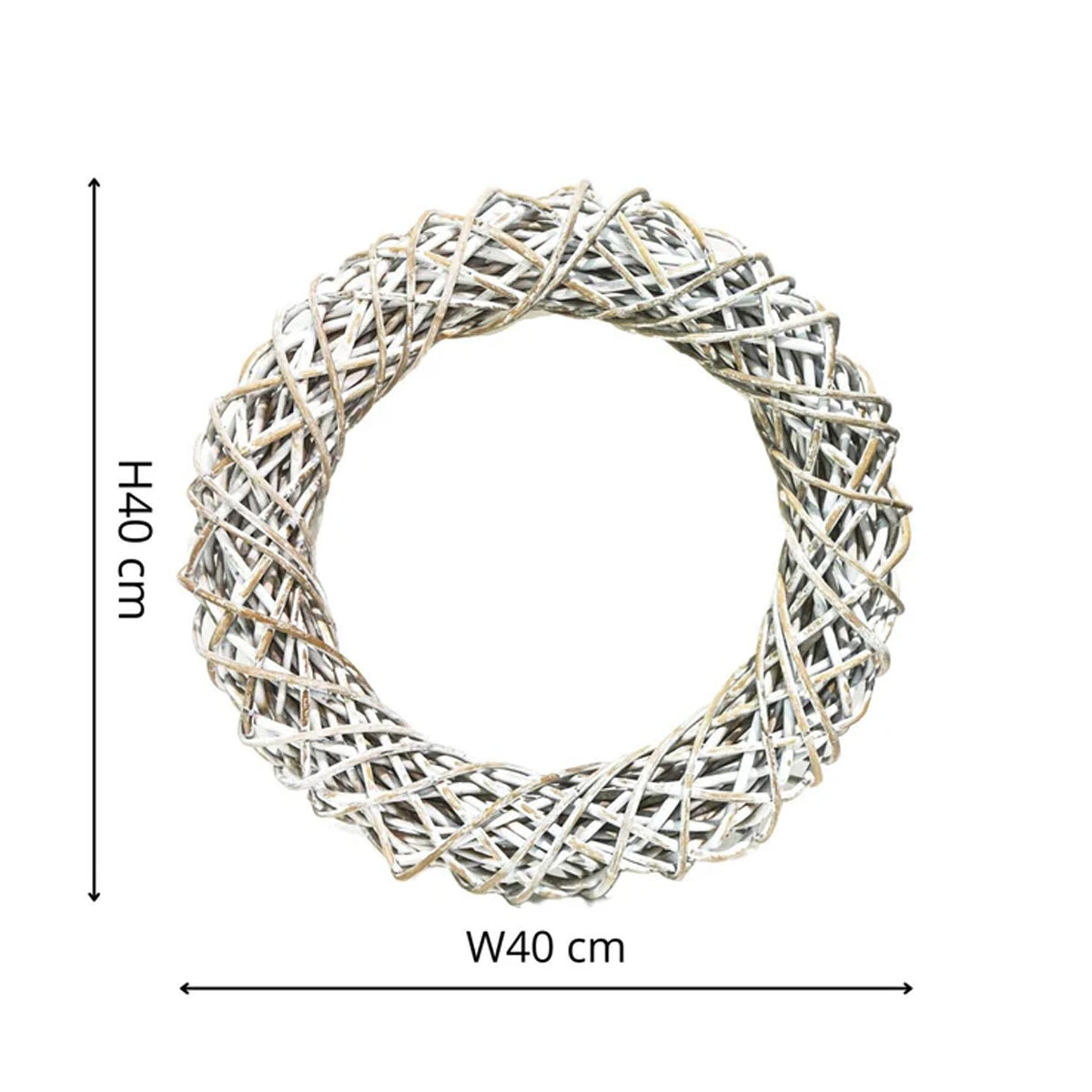 Ivyline Rattan Wreath White